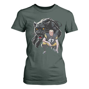 PFS Trump Football T Shirt For Women Vintage Athletic Sports Fan Mascot Game Day TS10 Dark Forest Green Print Your Wear