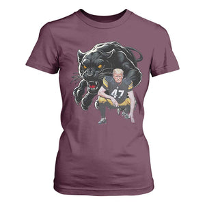 PFS Trump Football T Shirt For Women Vintage Athletic Sports Fan Mascot Game Day TS10 Maroon Print Your Wear