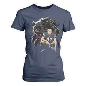 PFS Trump Football T Shirt For Women Vintage Athletic Sports Fan Mascot Game Day TS10 Navy Print Your Wear