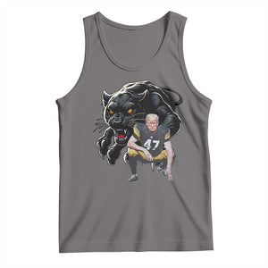 PFS Trump Football Tank Top Vintage Athletic Sports Fan Mascot Game Day TS10 Deep Heather Print Your Wear