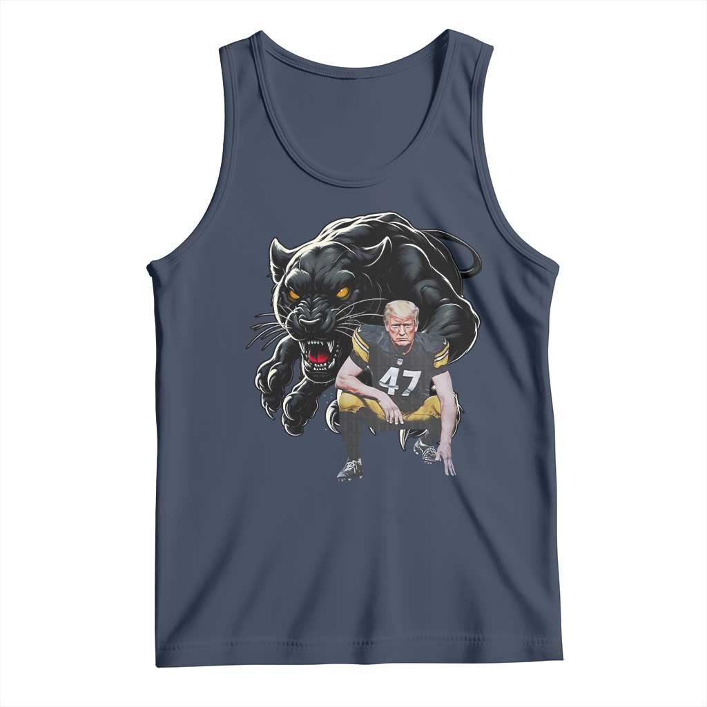 PFS Trump Football Tank Top Vintage Athletic Sports Fan Mascot Game Day TS10 Navy Print Your Wear