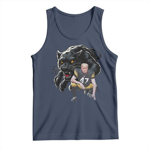 PFS Trump Football Tank Top Vintage Athletic Sports Fan Mascot Game Day TS10 Navy Print Your Wear