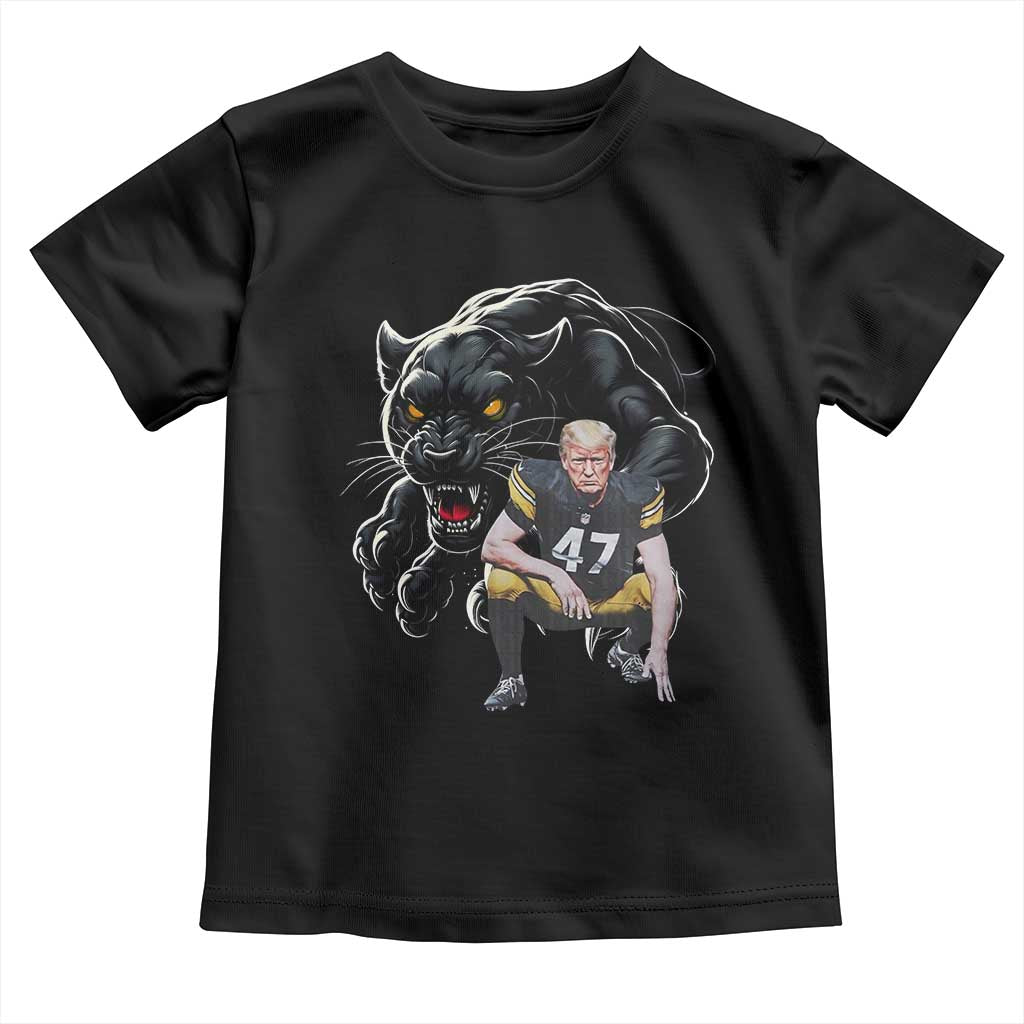 PFS Trump Football Toddler T Shirt Vintage Athletic Sports Fan Mascot Game Day TS10 Black Print Your Wear
