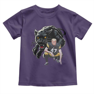 PFS Trump Football Toddler T Shirt Vintage Athletic Sports Fan Mascot Game Day TS10 Purple Print Your Wear