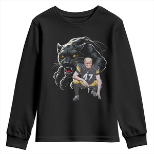 PFS Trump Football Youth Sweatshirt Vintage Athletic Sports Fan Mascot Game Day TS10 Black Print Your Wear