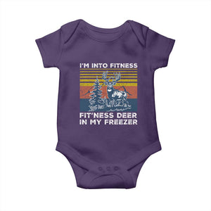 Hunting Baby Onesie I'm Into Fitness Fit'ness Deer In My Freezer Gift for Hunter TS10 Purple Print Your Wear
