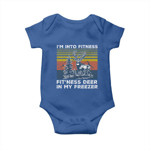 Hunting Baby Onesie I'm Into Fitness Fit'ness Deer In My Freezer Gift for Hunter TS10 Royal Blue Print Your Wear