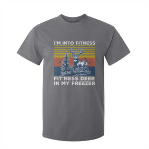Hunting T Shirt For Kid I'm Into Fitness Fit'ness Deer In My Freezer Gift for Hunter TS10 Charcoal Print Your Wear