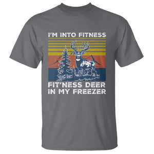 Hunting T Shirt I'm Into Fitness Fit'ness Deer In My Freezer Gift for Hunter TS10 Charcoal Print Your Wear