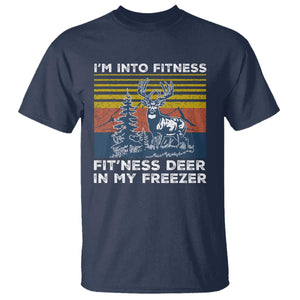 Hunting T Shirt I'm Into Fitness Fit'ness Deer In My Freezer Gift for Hunter TS10 Navy Print Your Wear