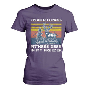 Hunting T Shirt For Women I'm Into Fitness Fit'ness Deer In My Freezer Gift for Hunter TS10 Purple Print Your Wear