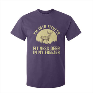 Hunting T Shirt For Kid I'm Into Fitness Fit'ness Deer In My Freezer Deer Hunter TS10 Purple Print Your Wear