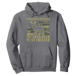 Hunting Hoodie I'm Into Fitness Fit'ness Deer In My Freezer Camo Flag TS10 Charcoal Print Your Wear