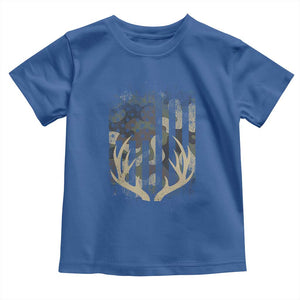 Deer Hunting American Flag Toddler T Shirt TS10 Royal Blue Print Your Wear