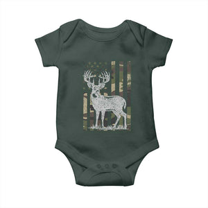 Deer Hunting American Camouflage Flag Baby Onesie TS10 Print Your Wear