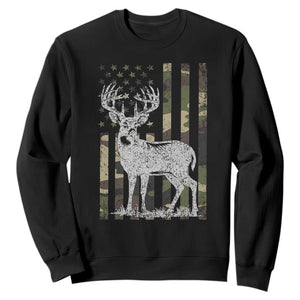 Deer Hunting American Camouflage Flag Sweatshirt TS10 Black Print Your Wear