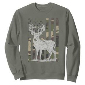 Deer Hunting American Camouflage Flag Sweatshirt TS10 Military Green Print Your Wear