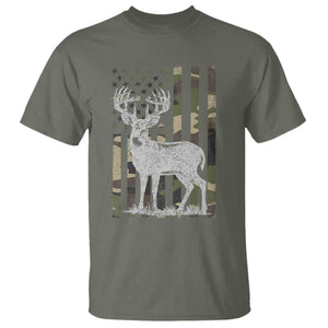 Deer Hunting American Camouflage Flag T Shirt TS10 Military Green Print Your Wear