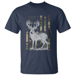 Deer Hunting American Camouflage Flag T Shirt TS10 Navy Print Your Wear