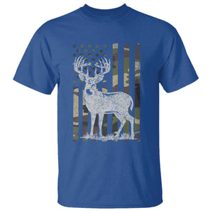 Deer Hunting American Camouflage Flag T Shirt TS10 Royal Blue Print Your Wear