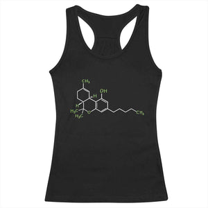 Marijuana Racerback Tank Top Cannabis Weed Pot Molecule THC Stoner Gift TS10 Black Print Your Wear