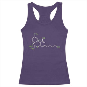 Marijuana Racerback Tank Top Cannabis Weed Pot Molecule THC Stoner Gift TS10 Purple Print Your Wear