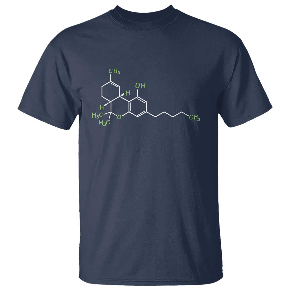 Marijuana T Shirt Cannabis Weed Pot Molecule THC Stoner Gift TS10 Navy Print Your Wear