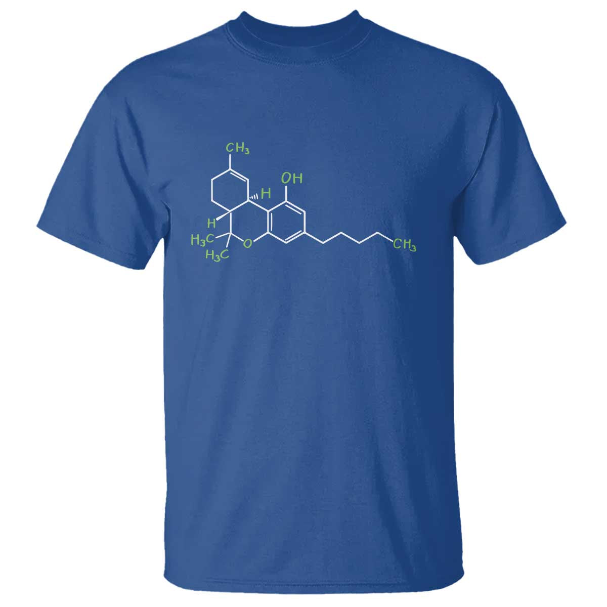 Marijuana T Shirt Cannabis Weed Pot Molecule THC Stoner Gift TS10 Royal Blue Print Your Wear