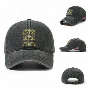 Fishing and Hunting Washed Cotton Baseball Cap I'm Not Always Thinking About Hunting Wildlife Deer Lover