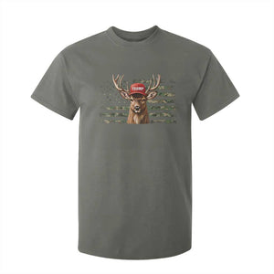 Hunting Trump T Shirt For Kid Antlers Deer Camouflage USA Flag Trump Support TS10 Military Green Print Your Wear