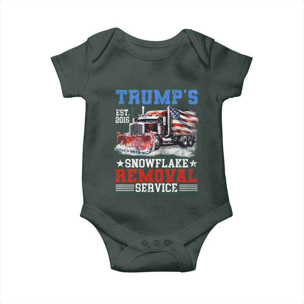 Support Trump Baby Onesie Funny Trump's Snowflake Removal Service 2024 US American Flag TS10 Print Your Wear