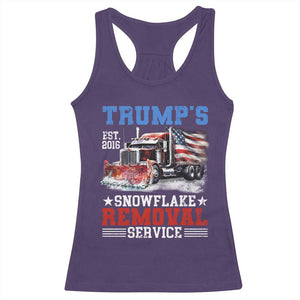Support Trump Racerback Tank Top Funny Trump's Snowflake Removal Service 2024 US American Flag TS10 Purple Print Your Wear