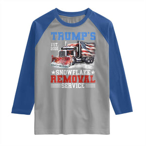 Support Trump Raglan Shirt Funny Trump's Snowflake Removal Service 2024 US American Flag TS10 Sport Gray Royal Print Your Wear