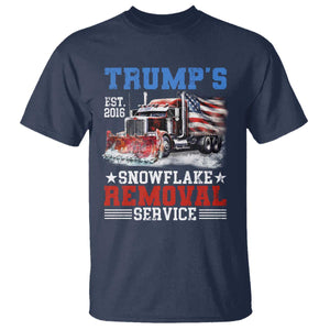 Support Trump T Shirt Funny Trump's Snowflake Removal Service 2024 US American Flag TS10 Navy Print Your Wear
