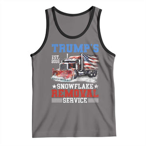 Support Trump Tank Top Funny Trump's Snowflake Removal Service 2024 US American Flag TS10 Deep Heather Black Print Your Wear