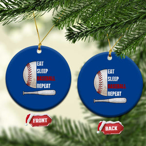 Baseball Player Ceramic Ornament Retro Funny Eat Sleep Baseball Repeat TS10 1pc Blue Print Your Wear