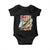 Patriotic Fisherman Baby Onesie American Flag Bass Fish Fisherman Trump TS10 Black Print Your Wear
