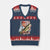 Patriotic Fisherman V-Neck Knit Sweater Vest American Flag Bass Fish Fisherman Trump TS10 Navy Red Print Your Wear
