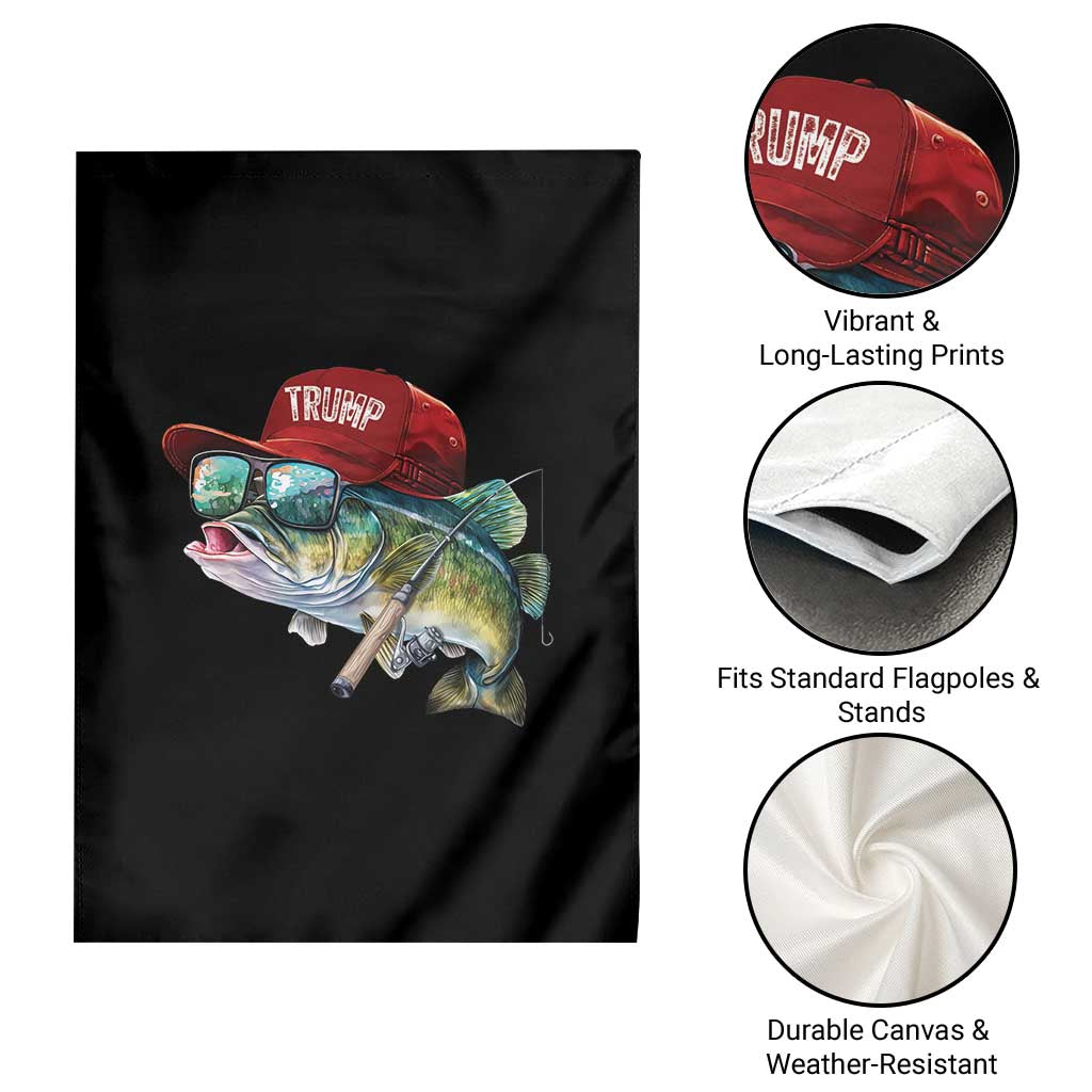 Trump Fishing Garden Flag American Flag Bass Fish Fisherman TS10 Print Your Wear