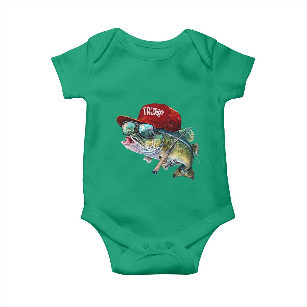 Trump Fishing Baby Onesie American Flag Bass Fish Fisherman TS10 Irish Green Print Your Wear