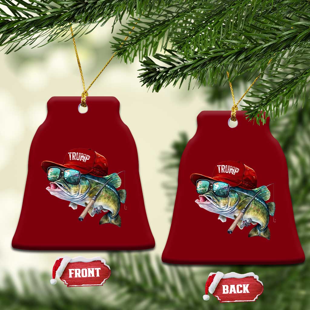 Trump Fishing Ceramic Ornament American Flag Bass Fish Fisherman TS10 Print Your Wear