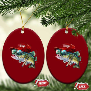 Trump Fishing Ceramic Ornament American Flag Bass Fish Fisherman TS10 Print Your Wear