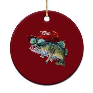 Trump Fishing Ceramic Ornament American Flag Bass Fish Fisherman TS10 1pc Red Print Your Wear