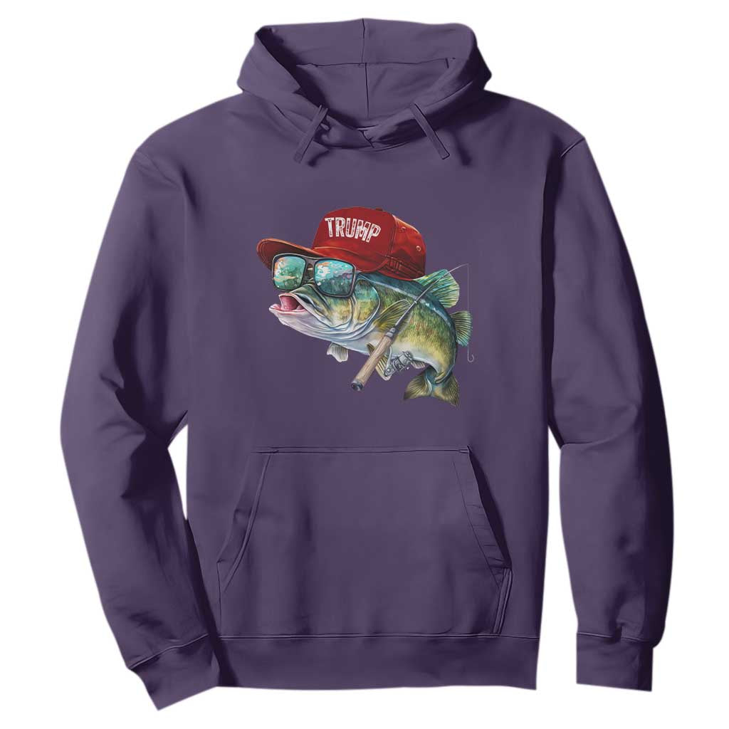 Trump Fishing Hoodie American Flag Bass Fish Fisherman TS10 Purple Print Your Wear