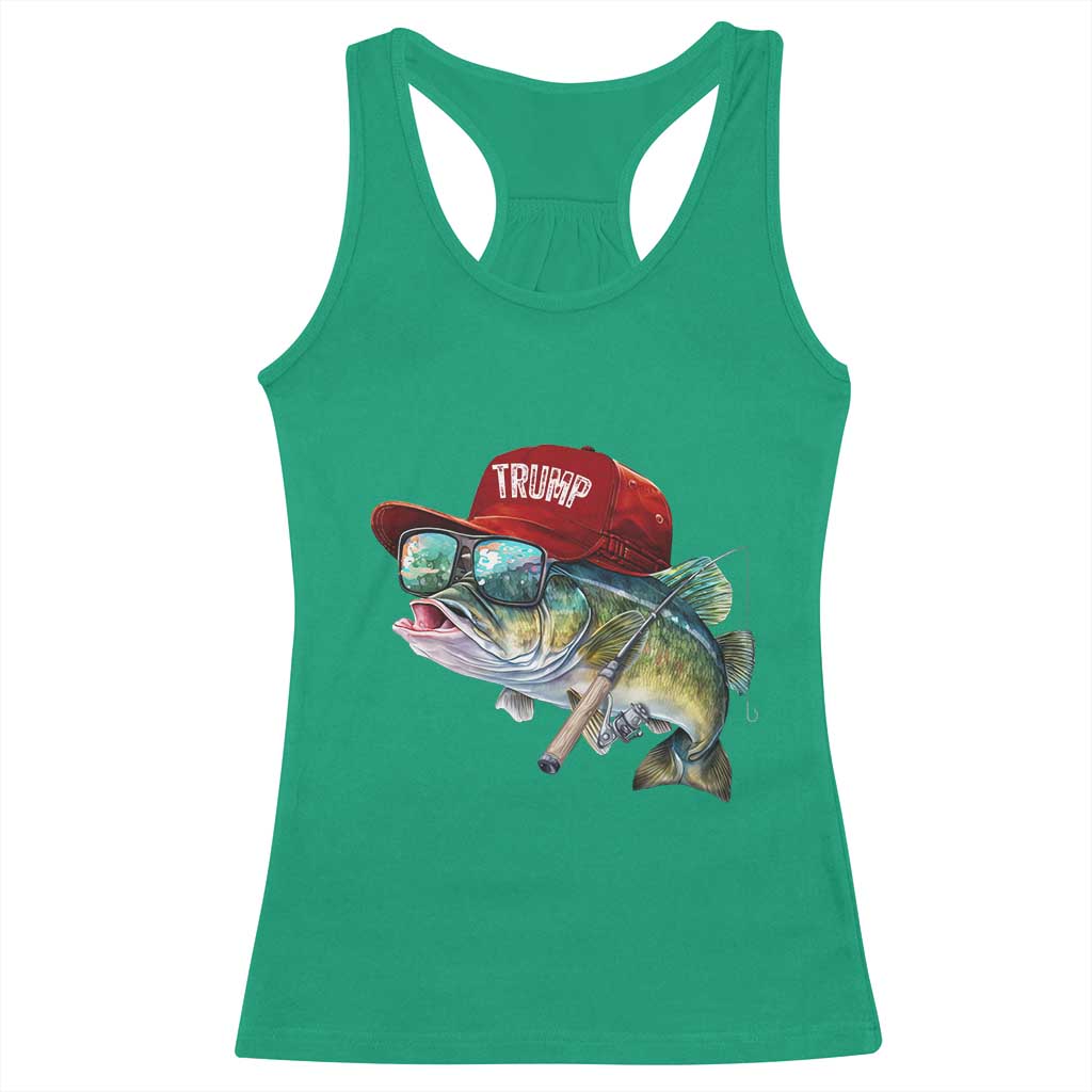 Trump Fishing Racerback Tank Top American Flag Bass Fish Fisherman TS10 Irish Green Print Your Wear
