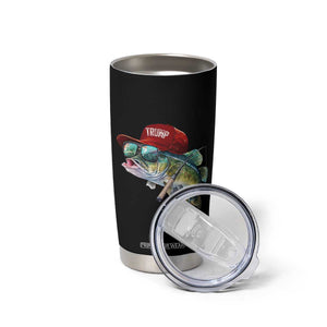Trump Fishing Tumbler Cup American Flag Bass Fish Fisherman TS10 Print Your Wear