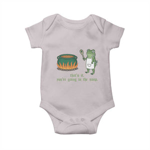 Funny Frog Baby Onesie Thats It You're Going In The Soup Weird Weirdcore Meme TS10 Ice Gray Print Your Wear