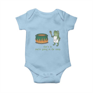 Funny Frog Baby Onesie Thats It You're Going In The Soup Weird Weirdcore Meme TS10 Light Blue Print Your Wear