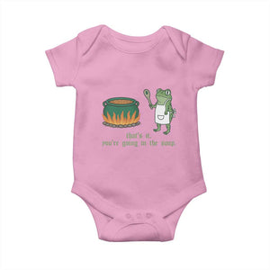 Funny Frog Baby Onesie Thats It You're Going In The Soup Weird Weirdcore Meme TS10 Light Pink Print Your Wear