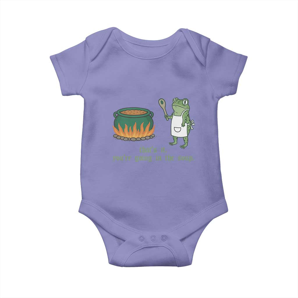 Funny Frog Baby Onesie Thats It You're Going In The Soup Weird Weirdcore Meme TS10 Violet Print Your Wear